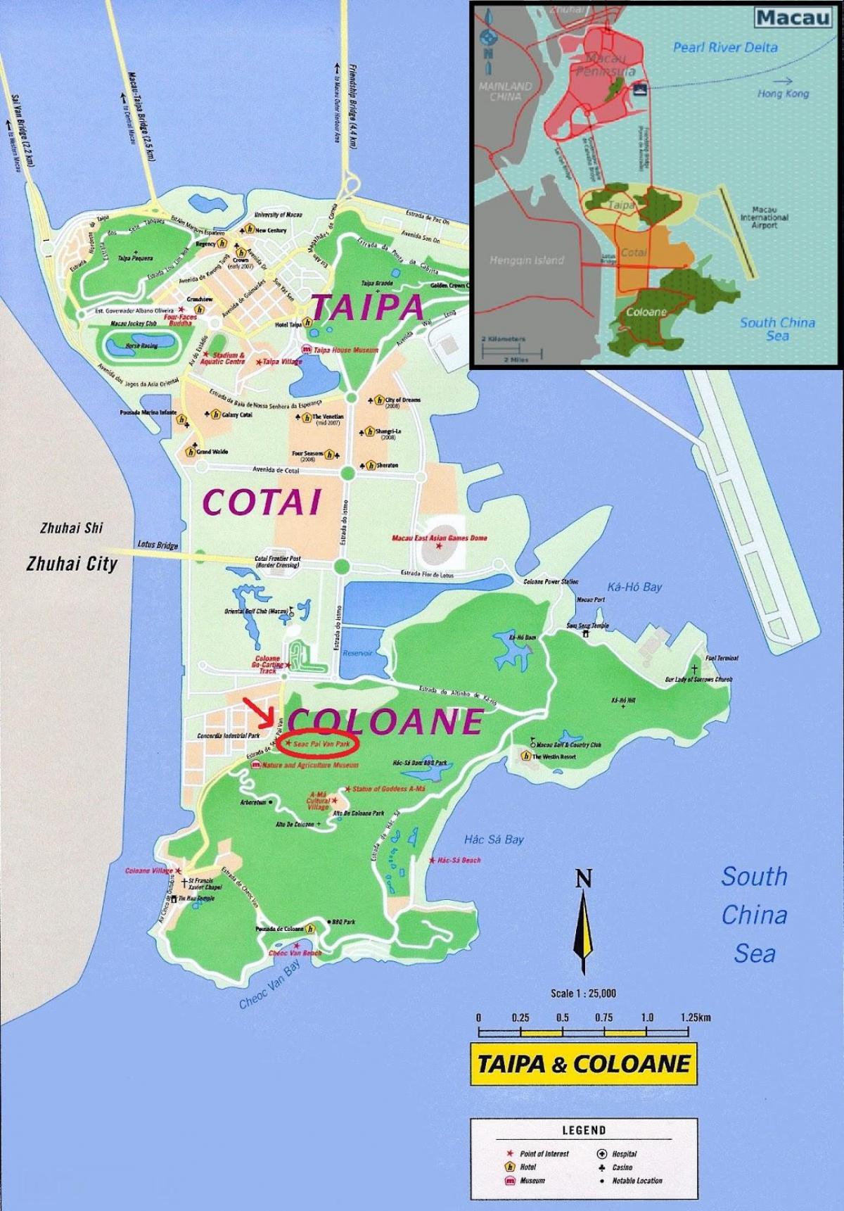 carte de ferry de Macao 