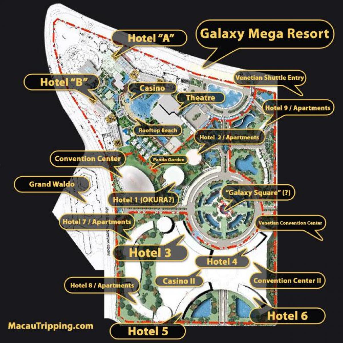 galaxy Macau carte de plancher
