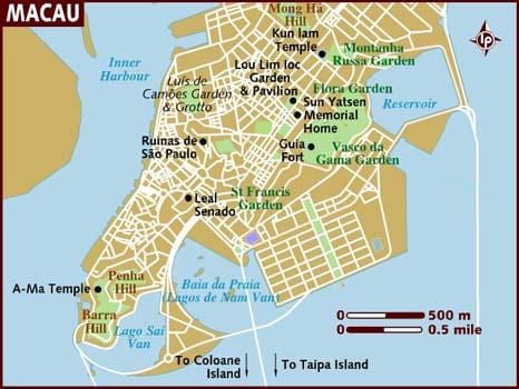 Macao, Chine emplacement de carte