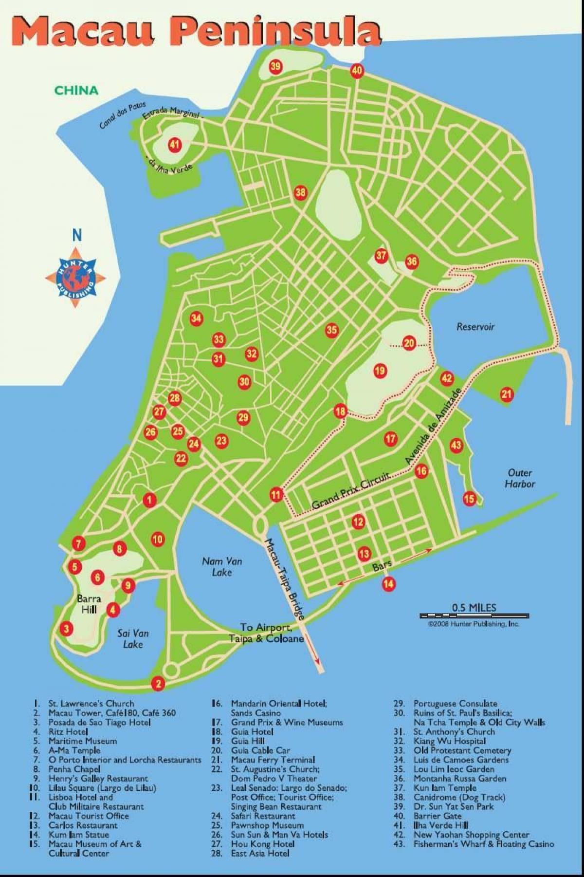 Macao, carte de visites