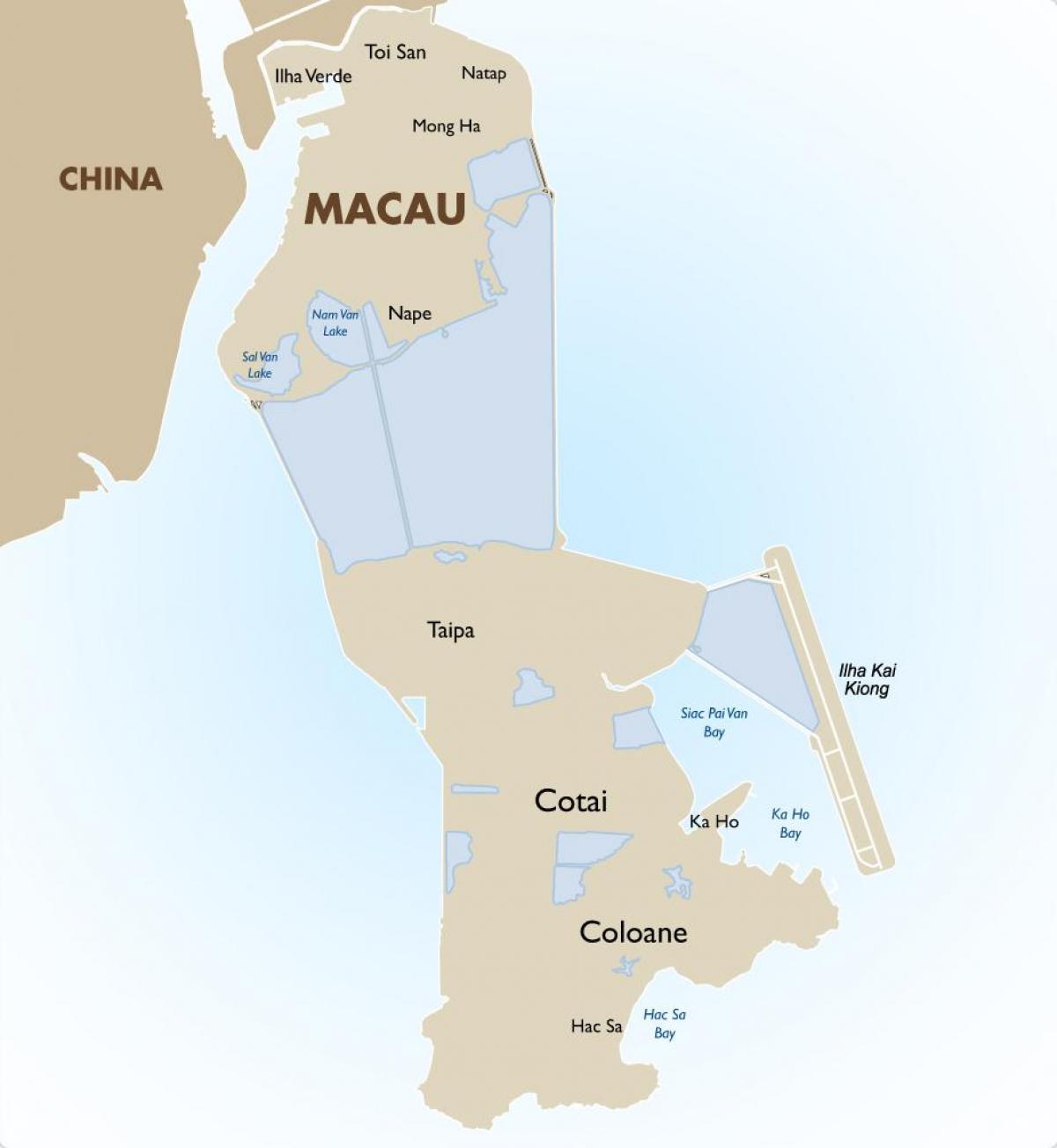 la carte de Macao en mode hors connexion