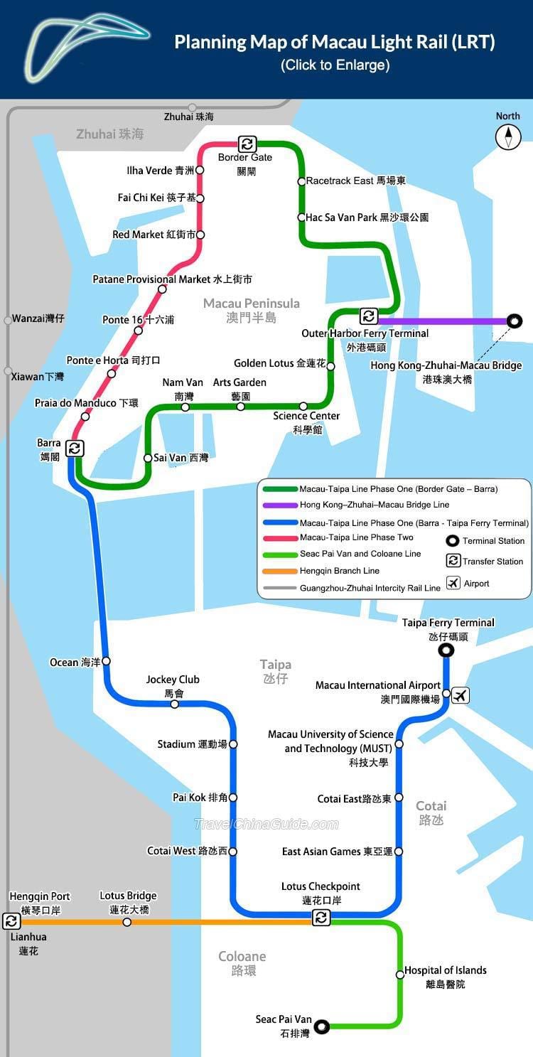 Macao plan de métro