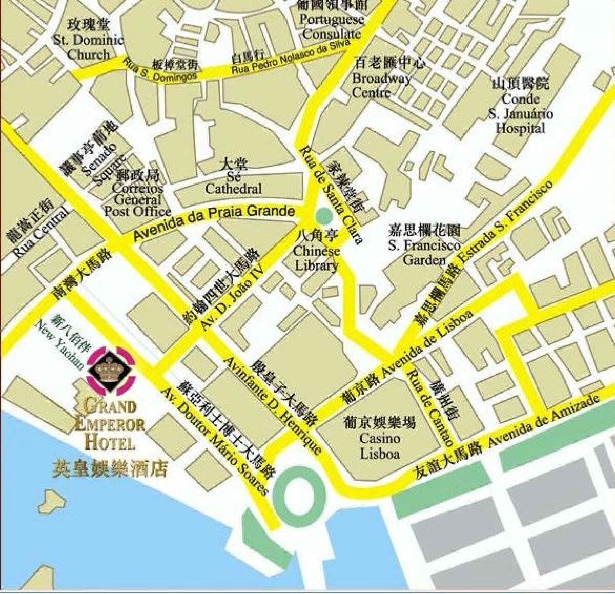 la carte de Macao, sauna
