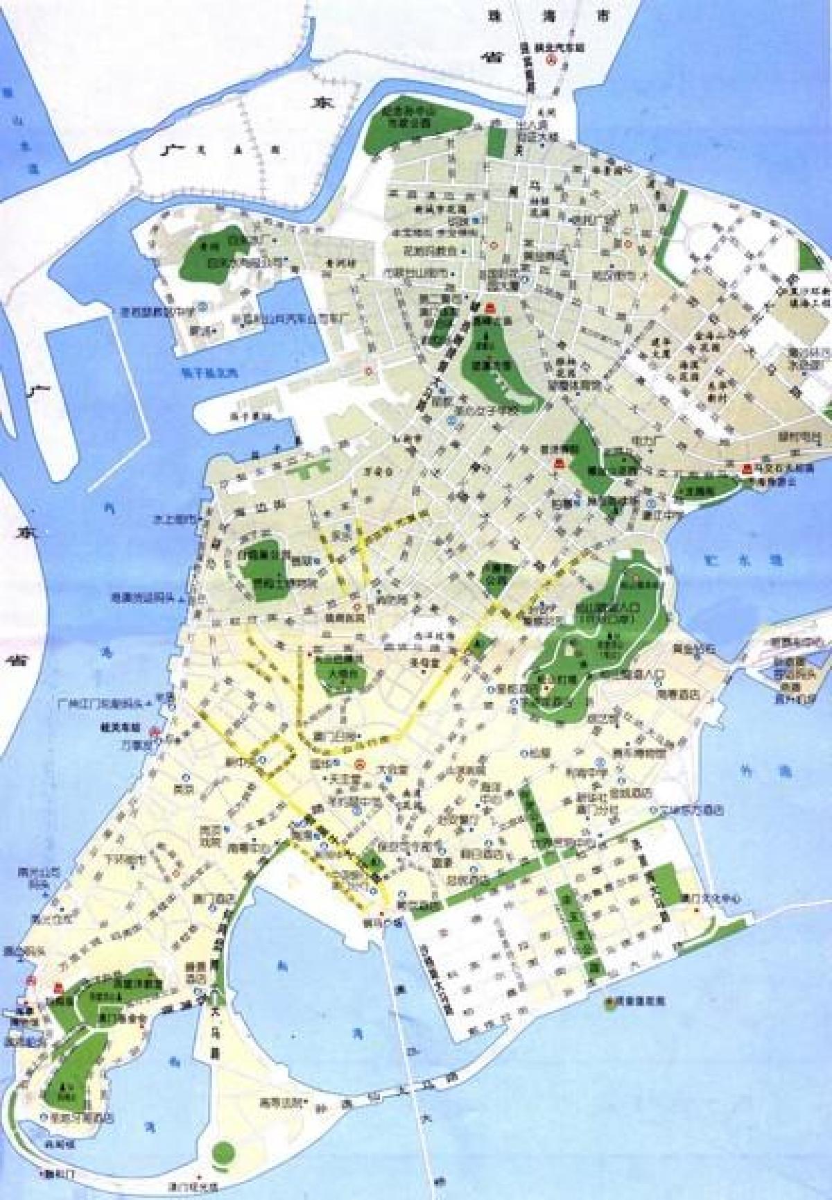 la carte de Macao, rue