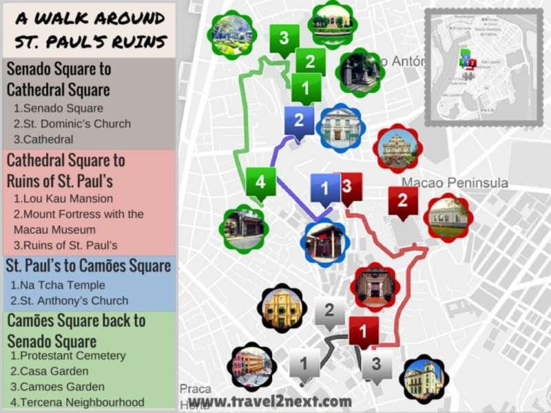 Macao carte de marcher